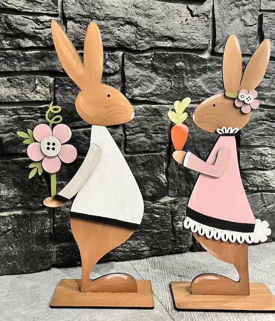 Bunny Couple  Shelf Sitters