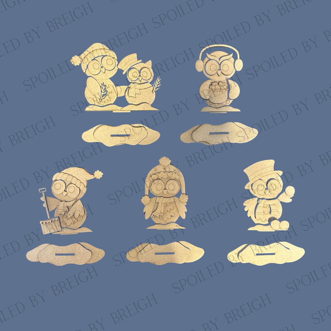 Owl Cute shelf sitter 5 set