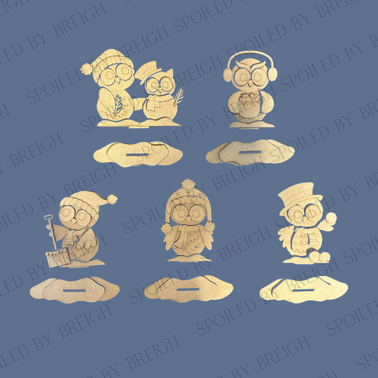 Owl Cute shelf sitter 5 set