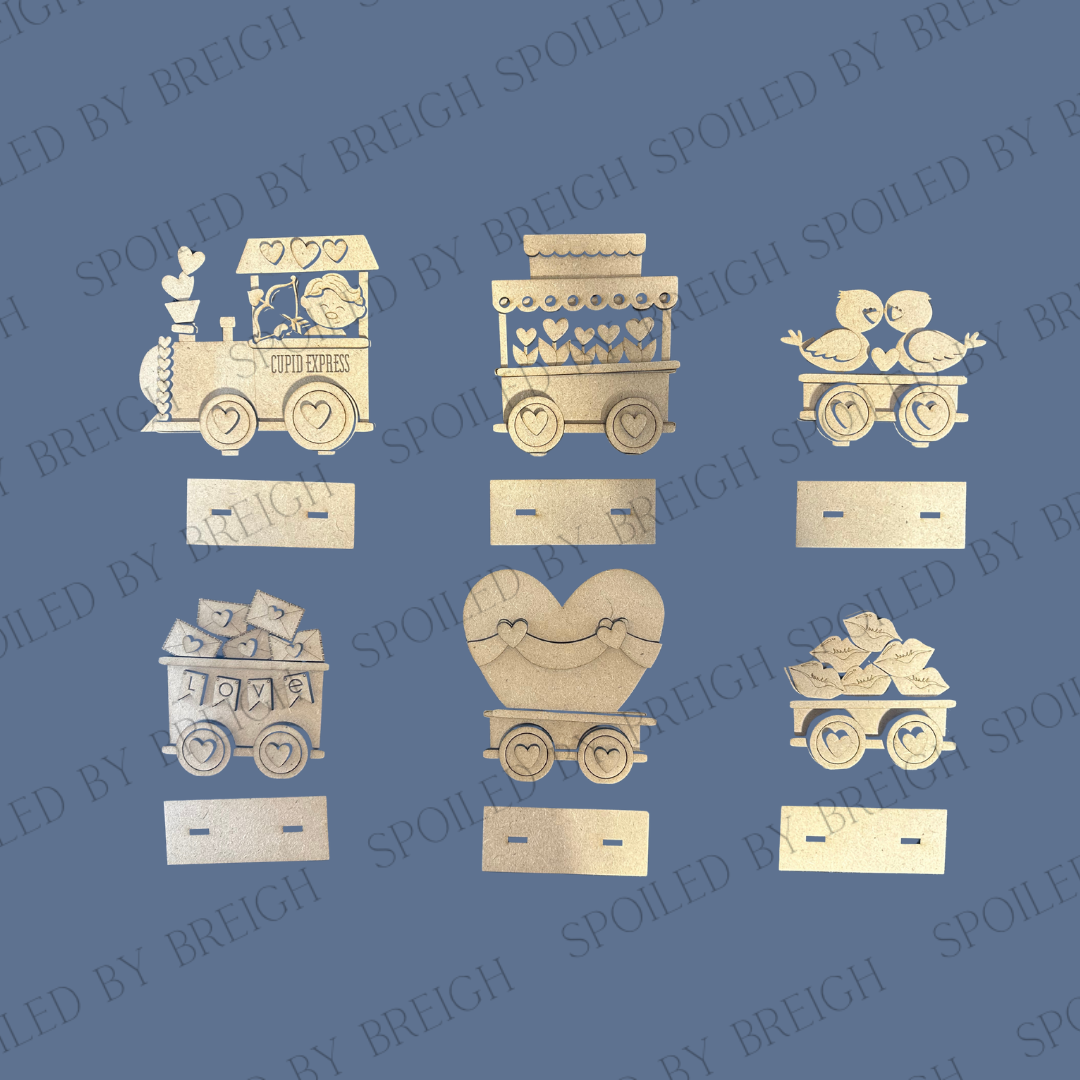 Valentines  Train 6 piece